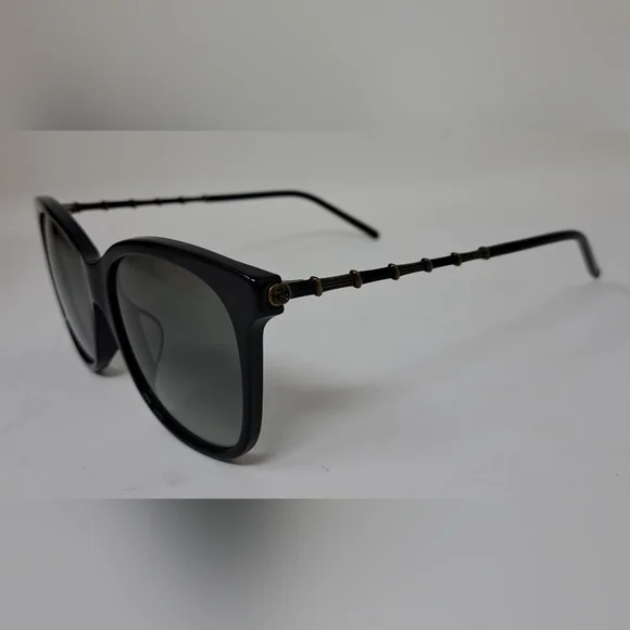Gucci Sunglasses GG0655SA 001 Black Gold Grey Full Rim Square 56MM 56-17-150 - Picture 16 of 16
